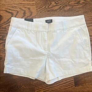 J. Crew Women's High Waist Cream Shorts